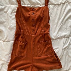 Forever 21 Rust Suede Romper